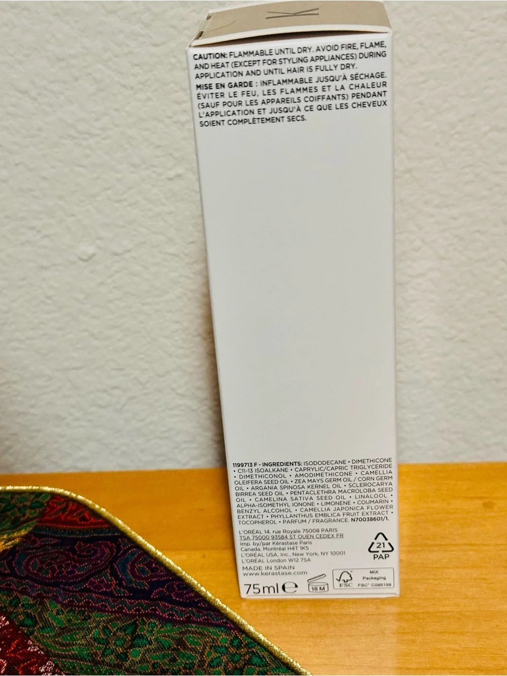 Kerastase Elixir Ultime Hair Oil - Gold and White Packaging